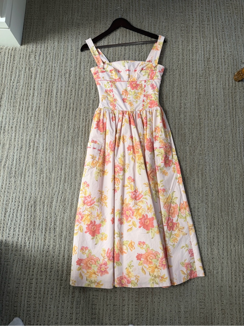 House of CB Pink Floral Strappy Sundress - Picture 2 of 3